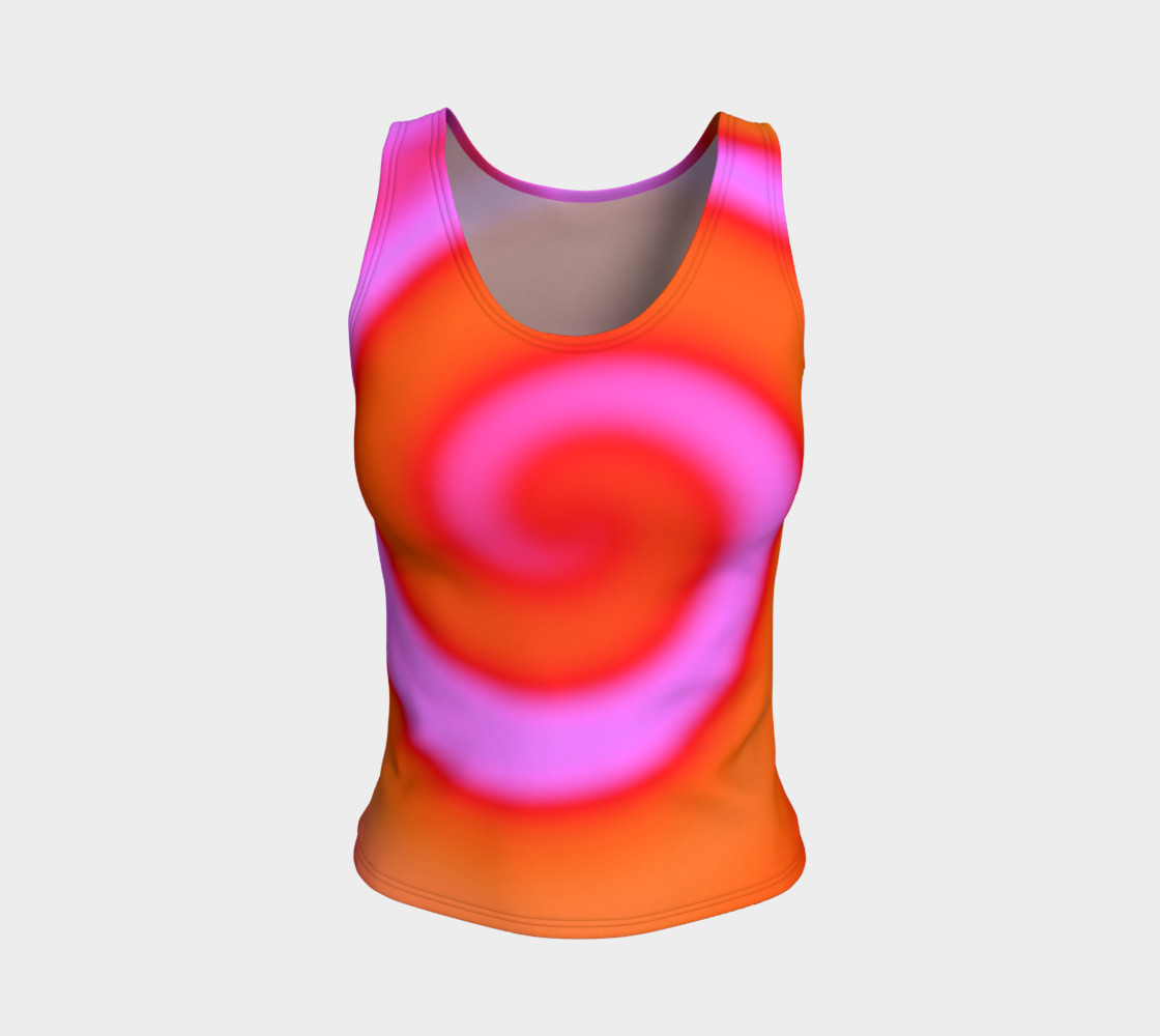 Bright Colorful Orange Pink Swirl Abstract preview #1