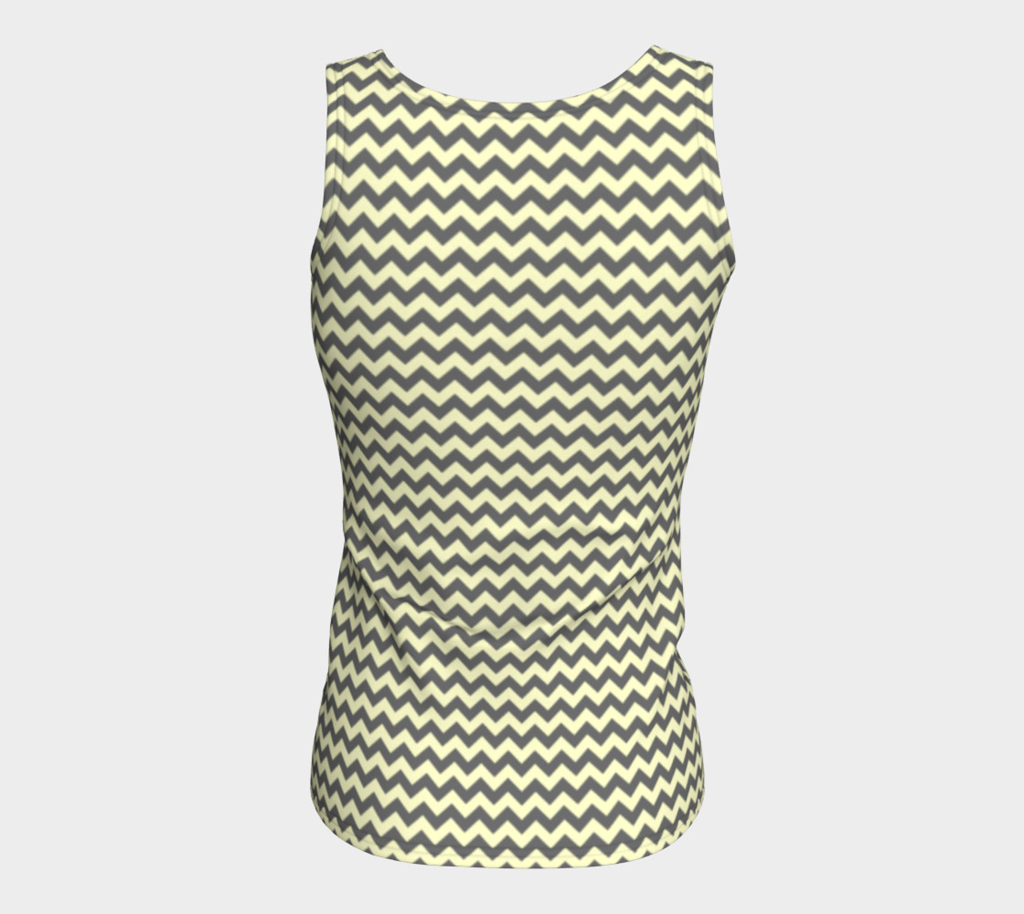 GREY & LINEN CHEVRON FITTED TANK TOP preview #6