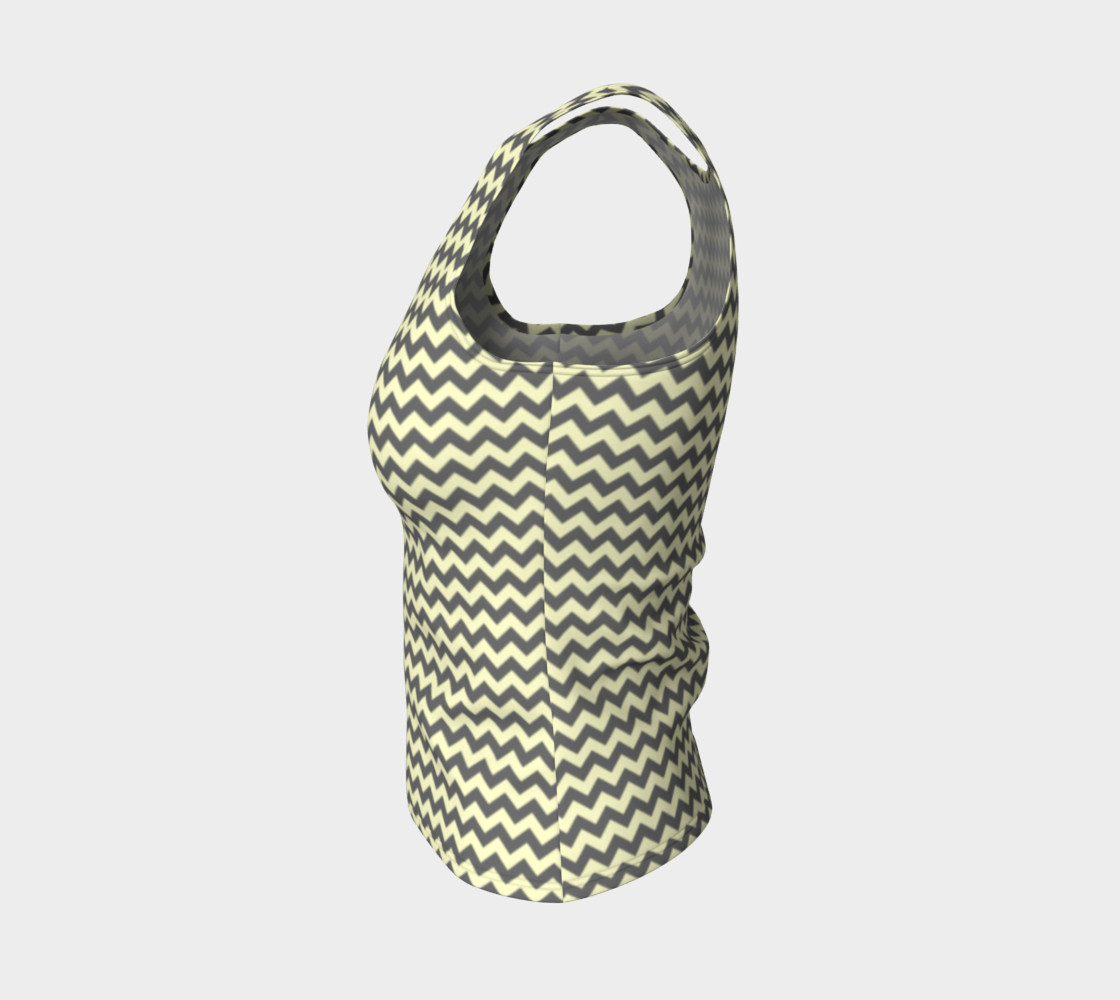 GREY & LINEN CHEVRON FITTED TANK TOP preview #3