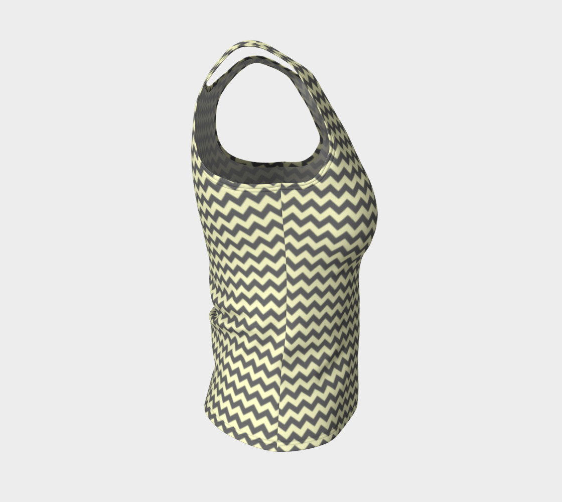 GREY & LINEN CHEVRON FITTED TANK TOP preview #4