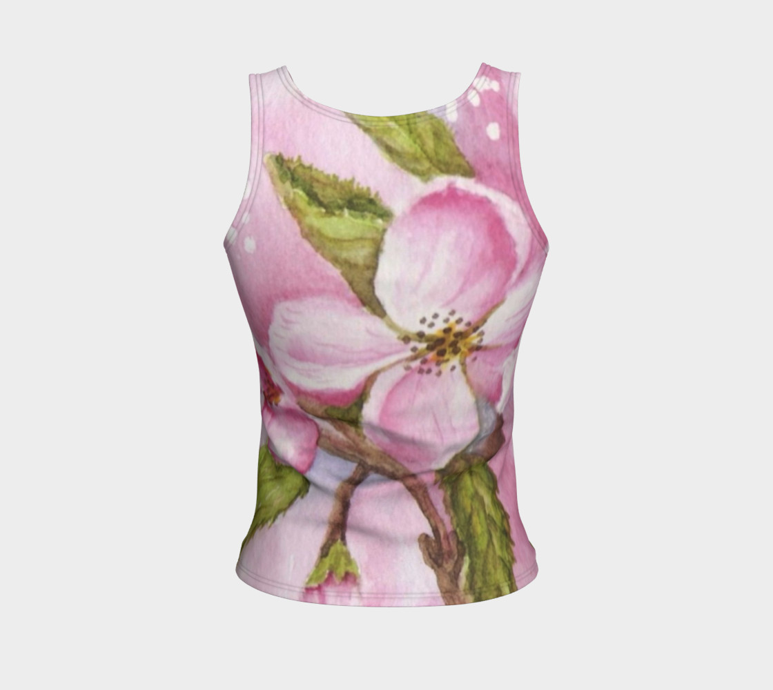 Watercolor Pink Apple Blossom Flowers preview #2