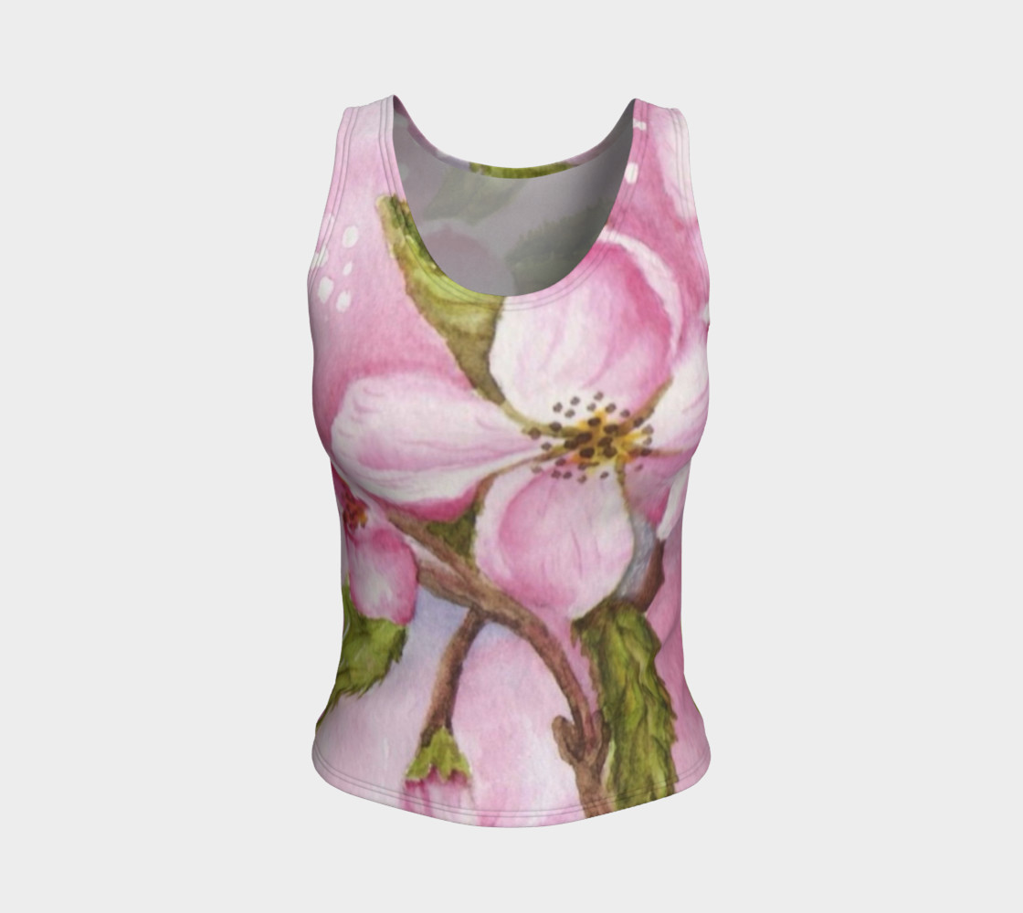 Watercolor Pink Apple Blossom Flowers preview #1