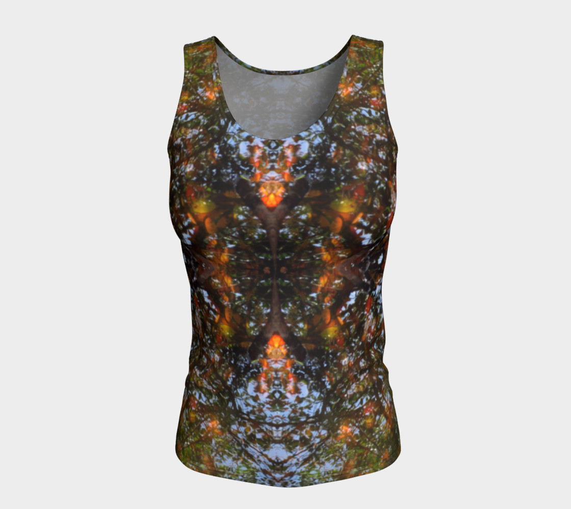 Ripple and Leaf Fitted Tank preview #5