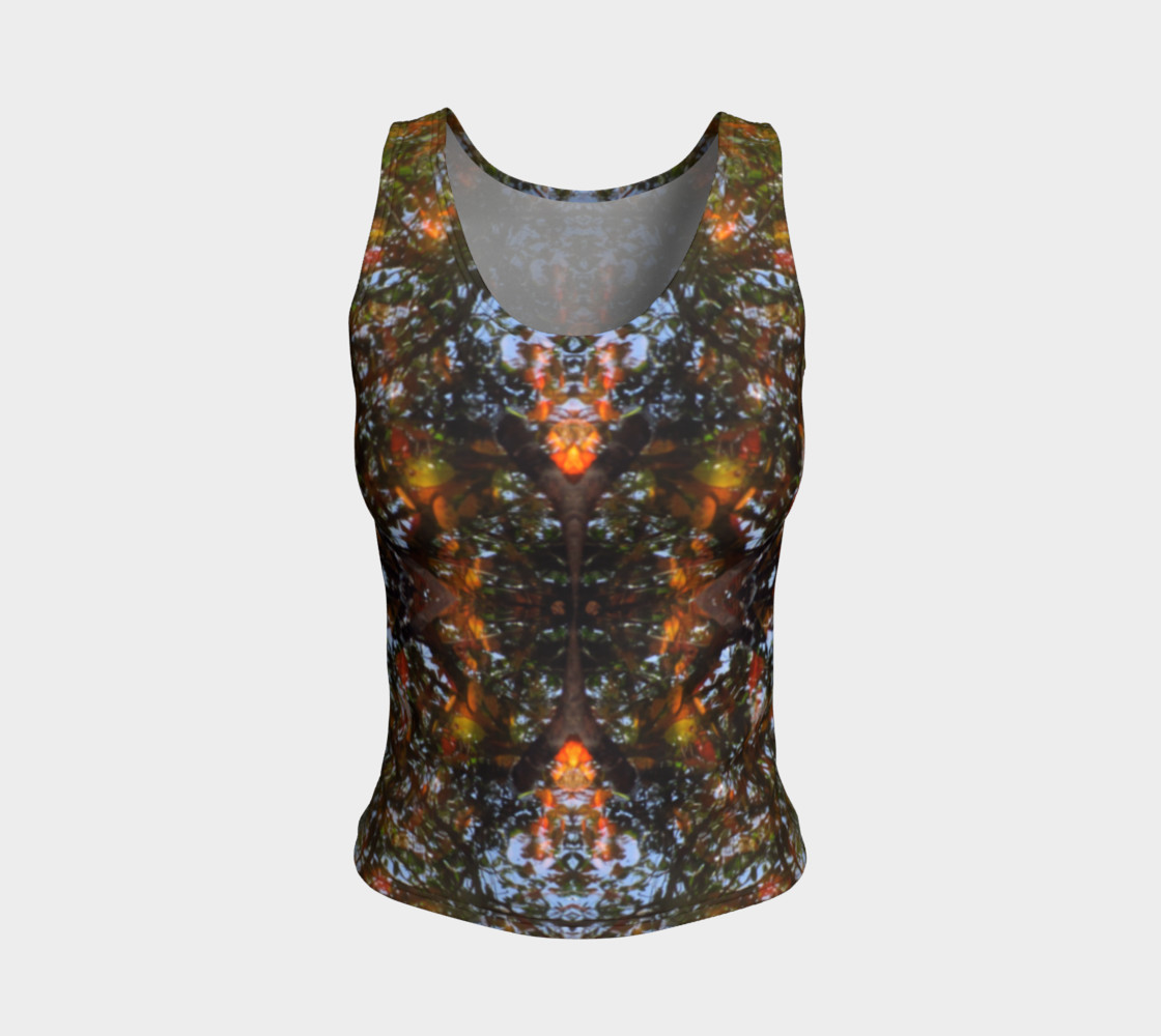 Ripple and Leaf Fitted Tank preview #1