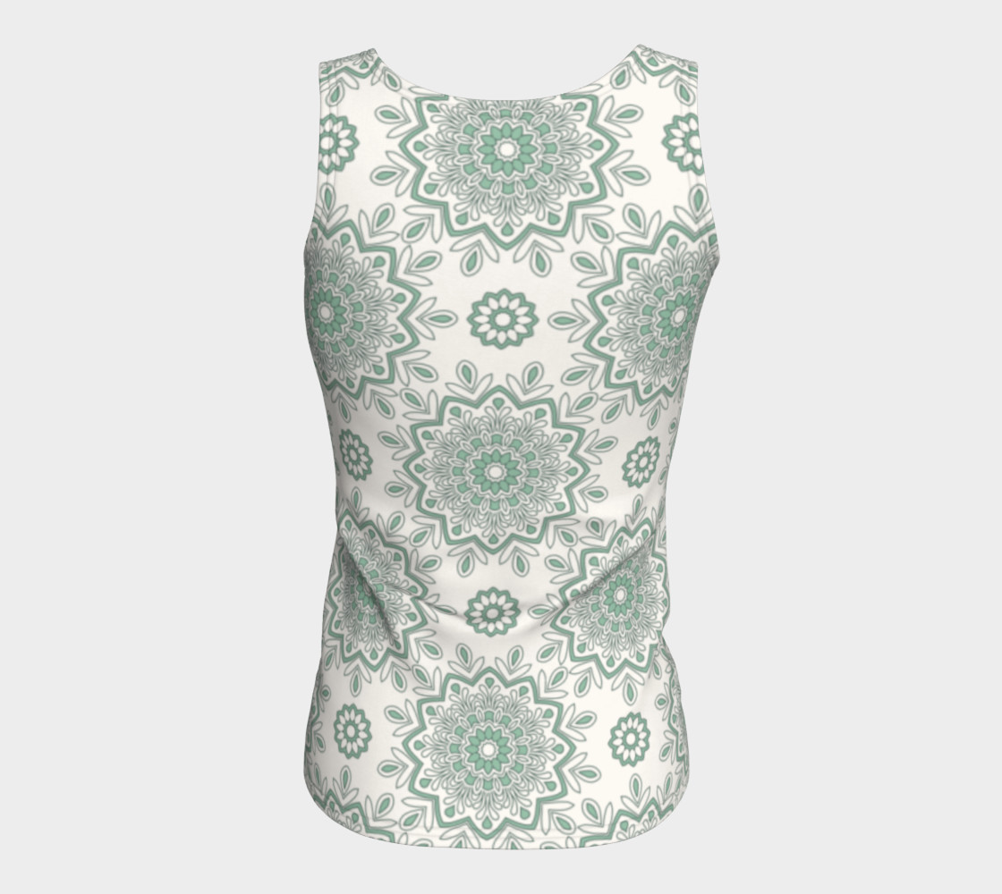 Mystic Mandala Green Fitted Tank Top preview #6