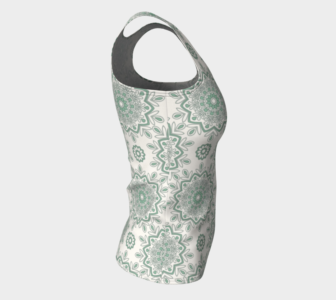 Mystic Mandala Green Fitted Tank Top preview #8