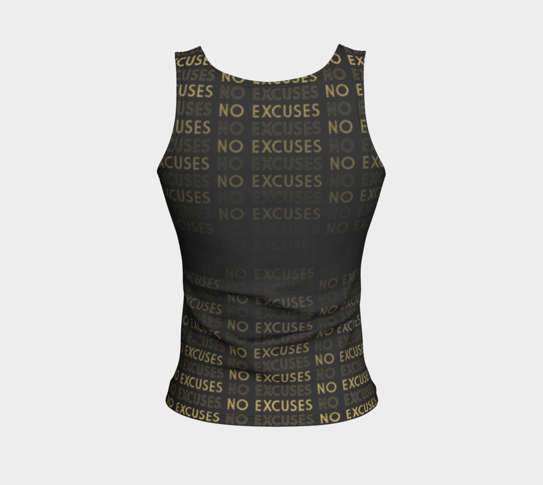 Do More No Excuses Fitted Tank Top 3D preview