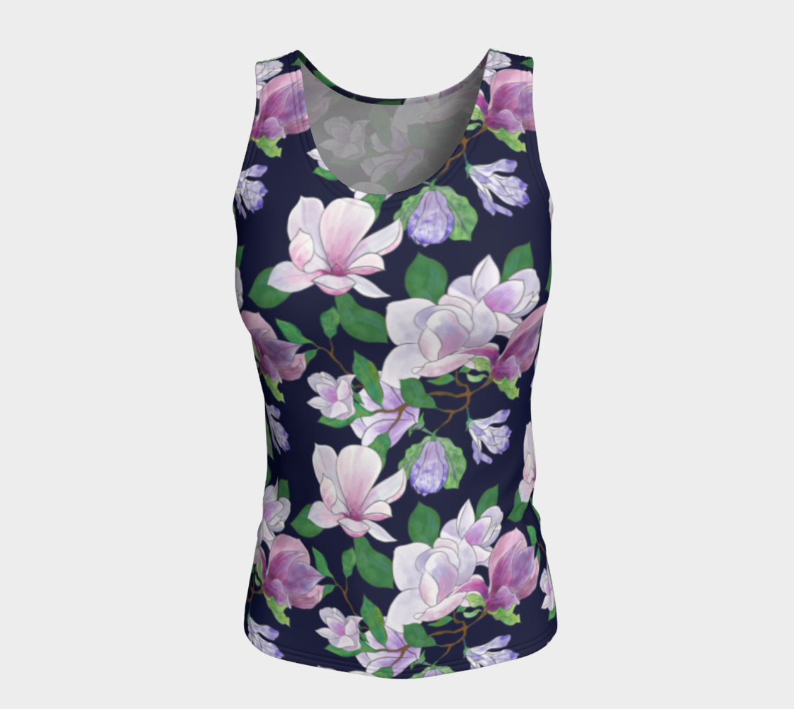 Magnolia Floral Frenzy Fitted Tank Top preview #5