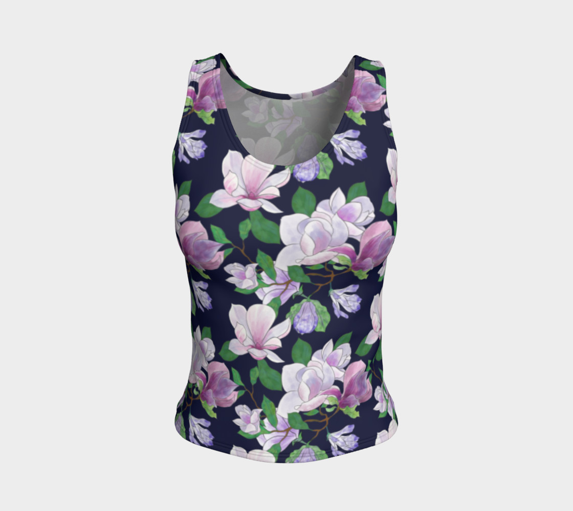 Magnolia Floral Frenzy Fitted Tank Top preview #1