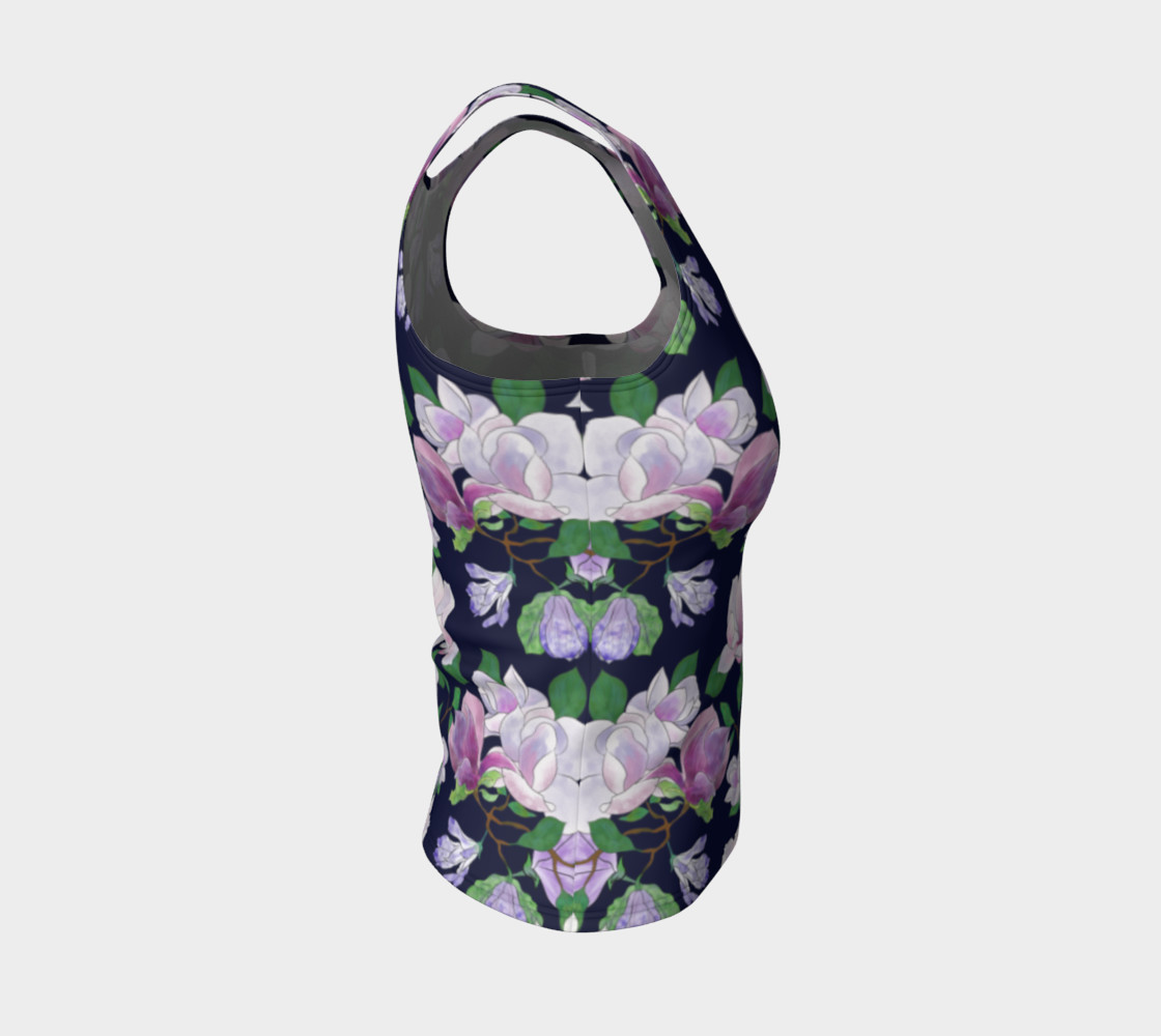 Magnolia Floral Frenzy Fitted Tank Top preview #4