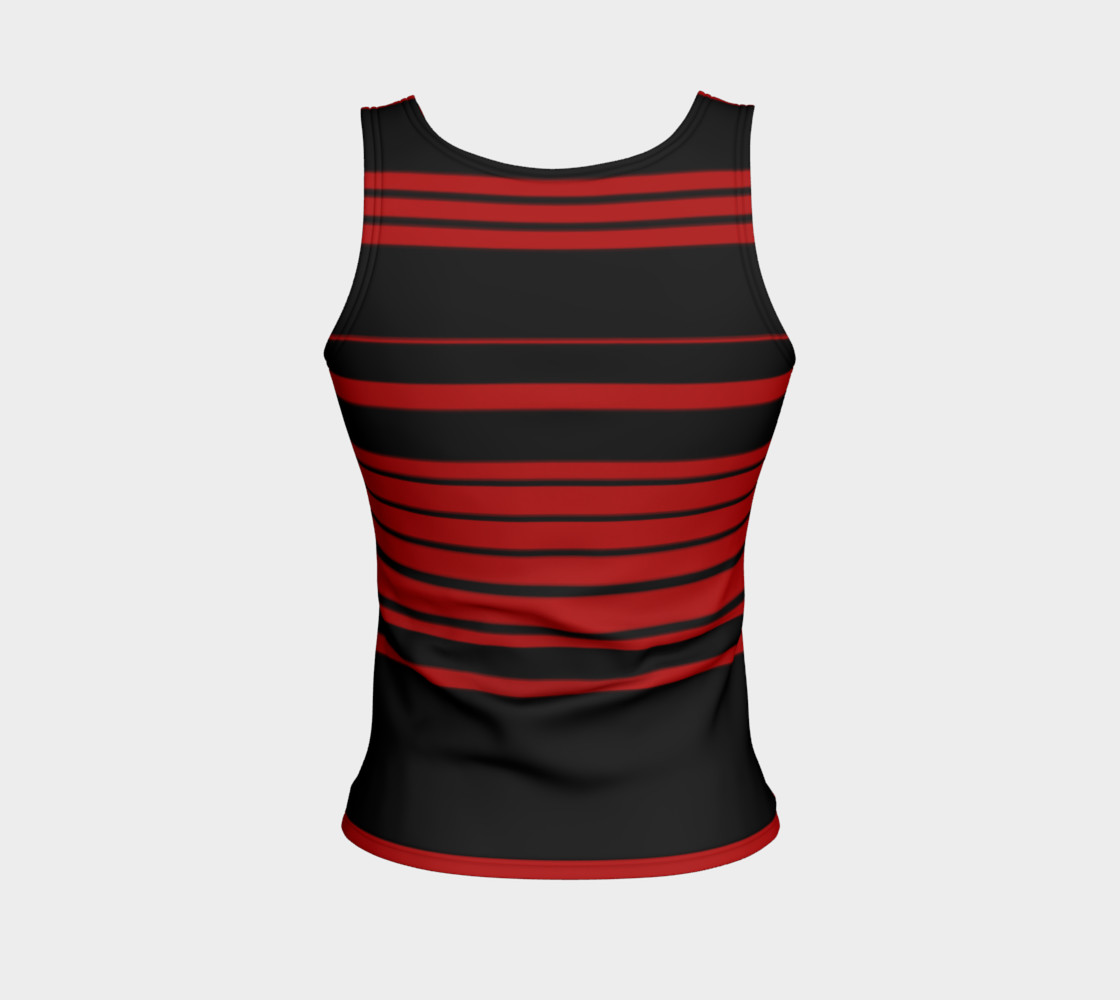 Three Red Stripes You’re Out Fitted Tank Top 3D preview