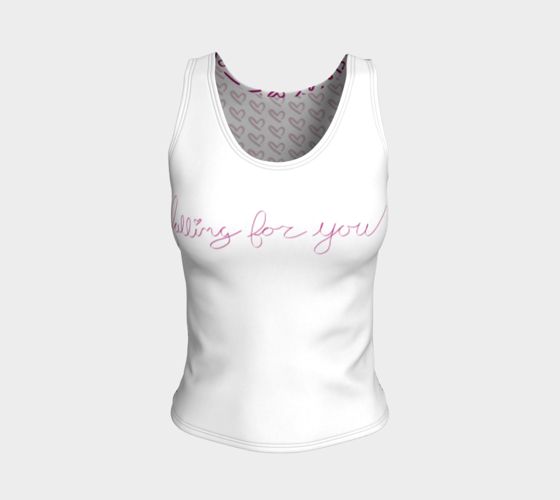 Falling For You Fitted Tank Top 3D preview