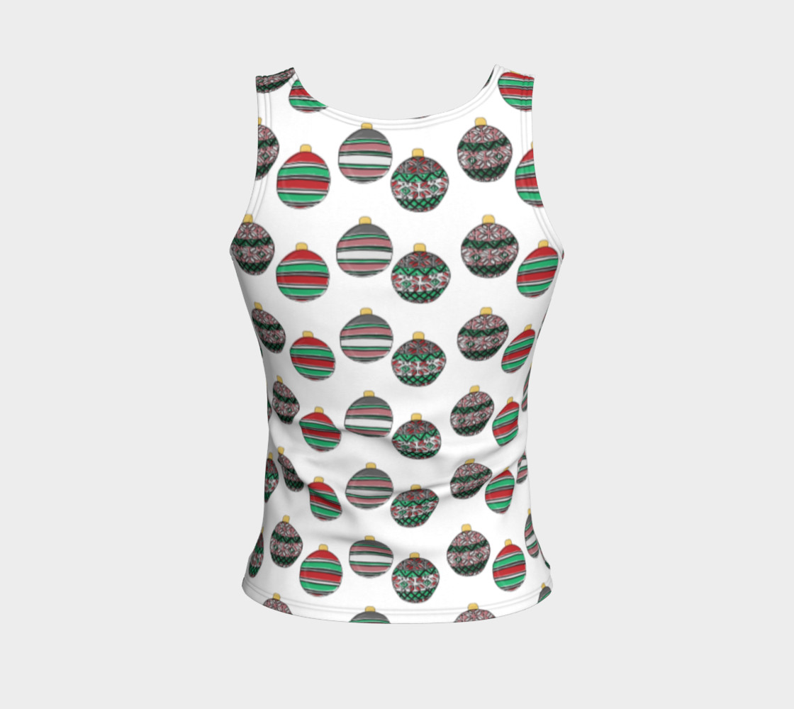 Happy Holidays Fitted Tank Top thumbnail #3