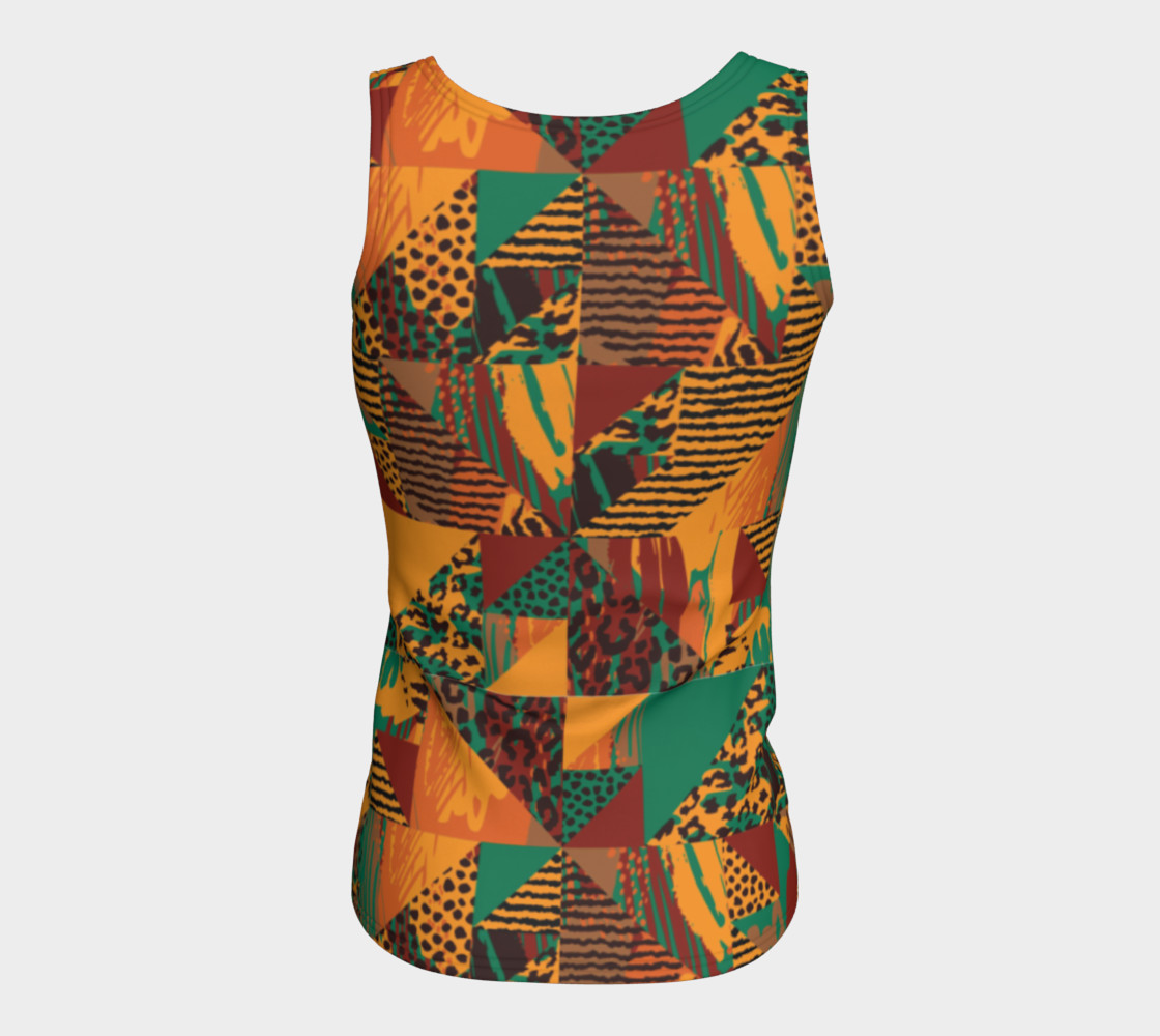 Abstract Safari Print Fitted Tank Top preview #6