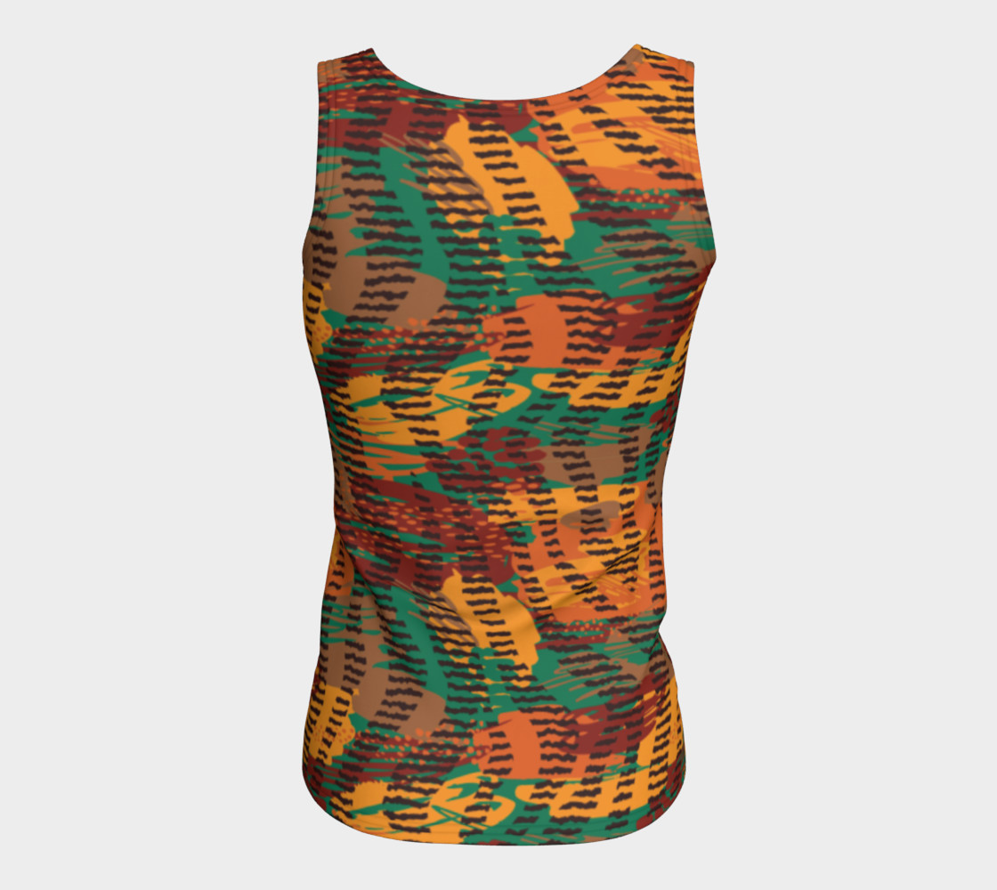 Abstract Animal Stripes Fitted Tank Top preview #6