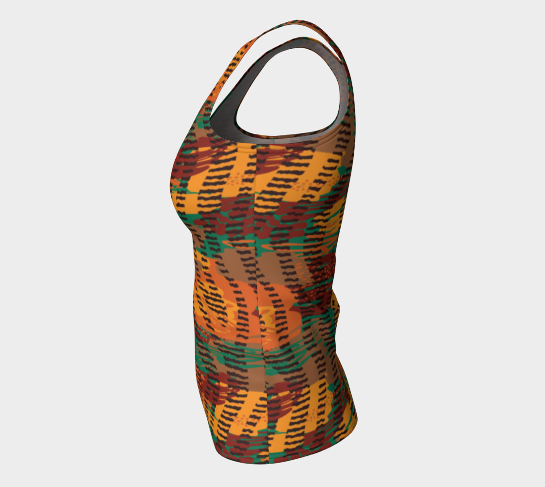 Abstract Animal Stripes Fitted Tank Top preview #7