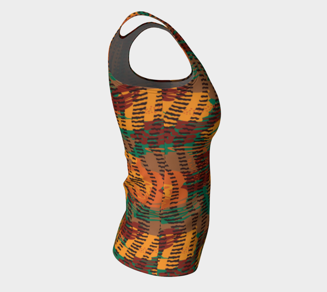 Abstract Animal Stripes Fitted Tank Top preview #8