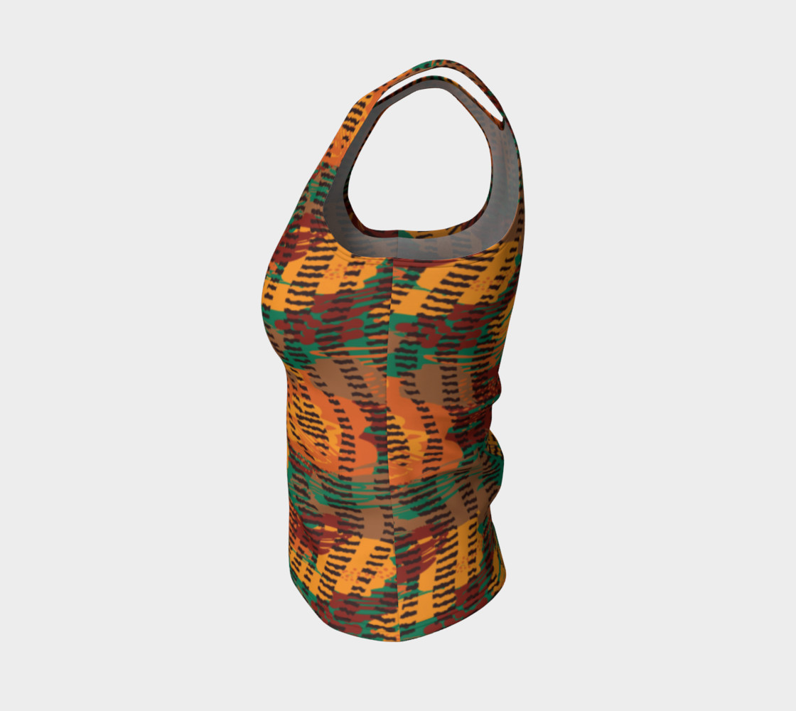Abstract Animal Stripes Fitted Tank Top preview #3