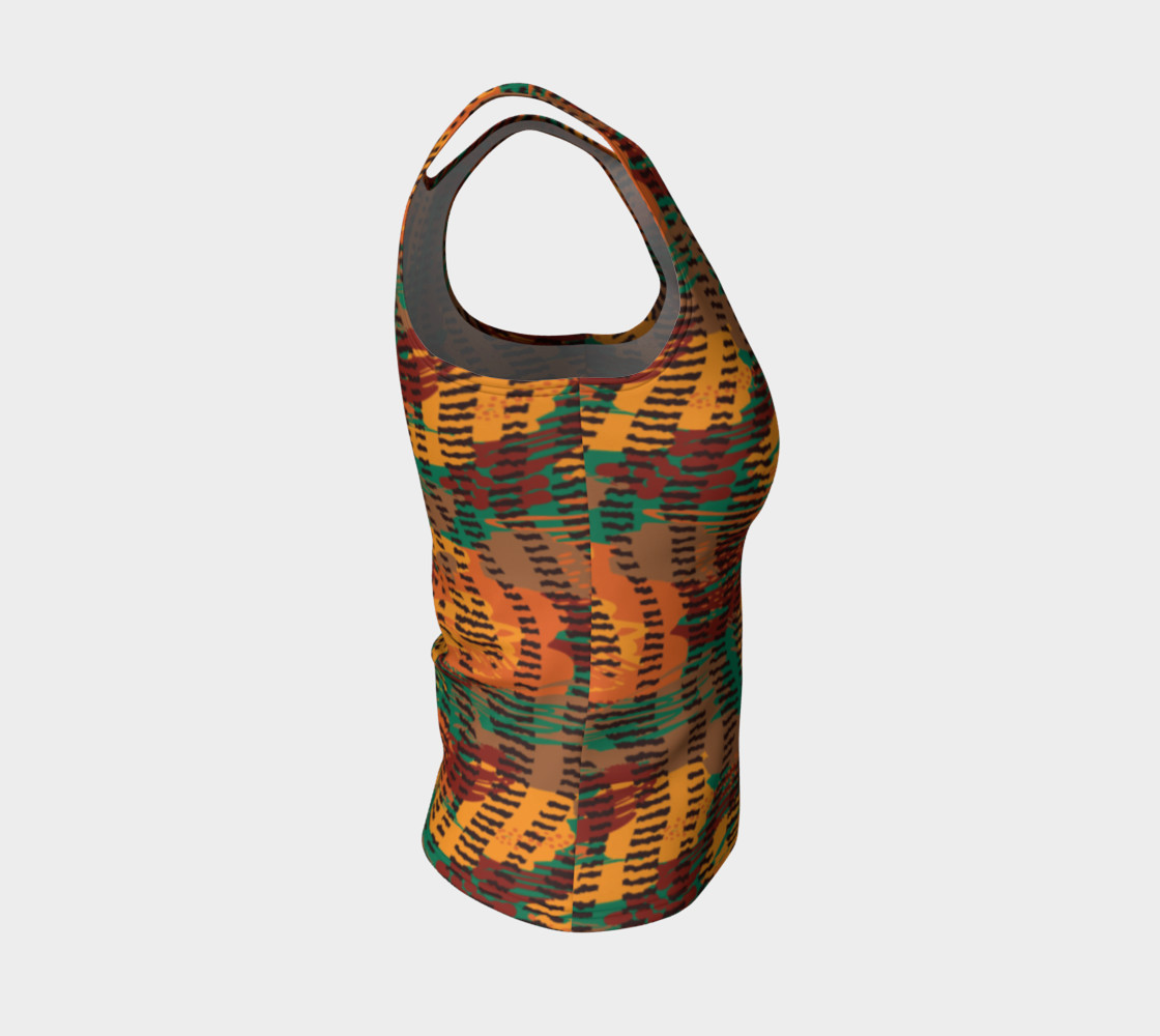 Abstract Animal Stripes Fitted Tank Top preview #4