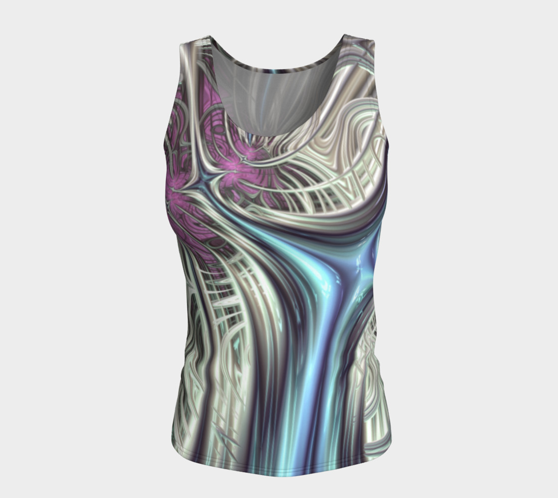 Cosmic Orchid Fitted Tank Top preview #5