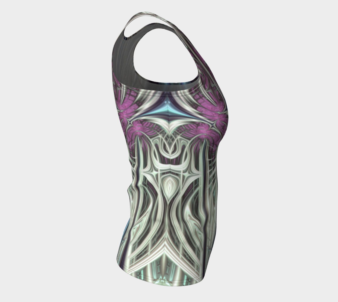 Cosmic Orchid Fitted Tank Top preview #8