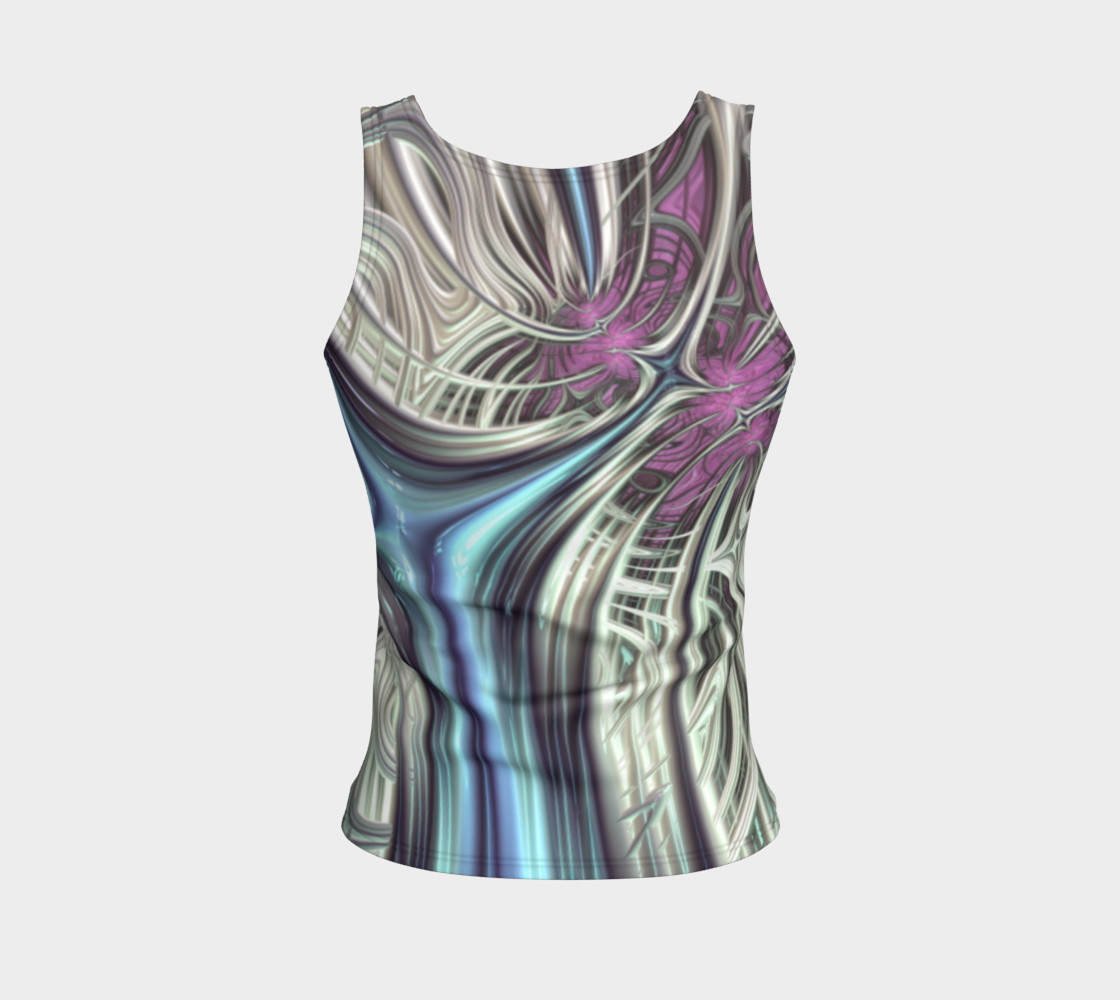 Cosmic Orchid Fitted Tank Top preview #2