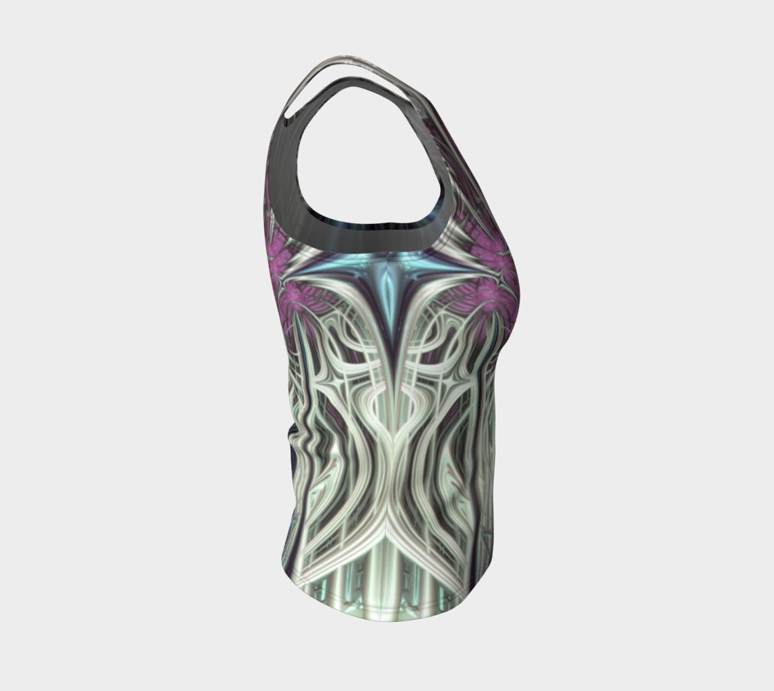 Cosmic Orchid Fitted Tank Top preview #4