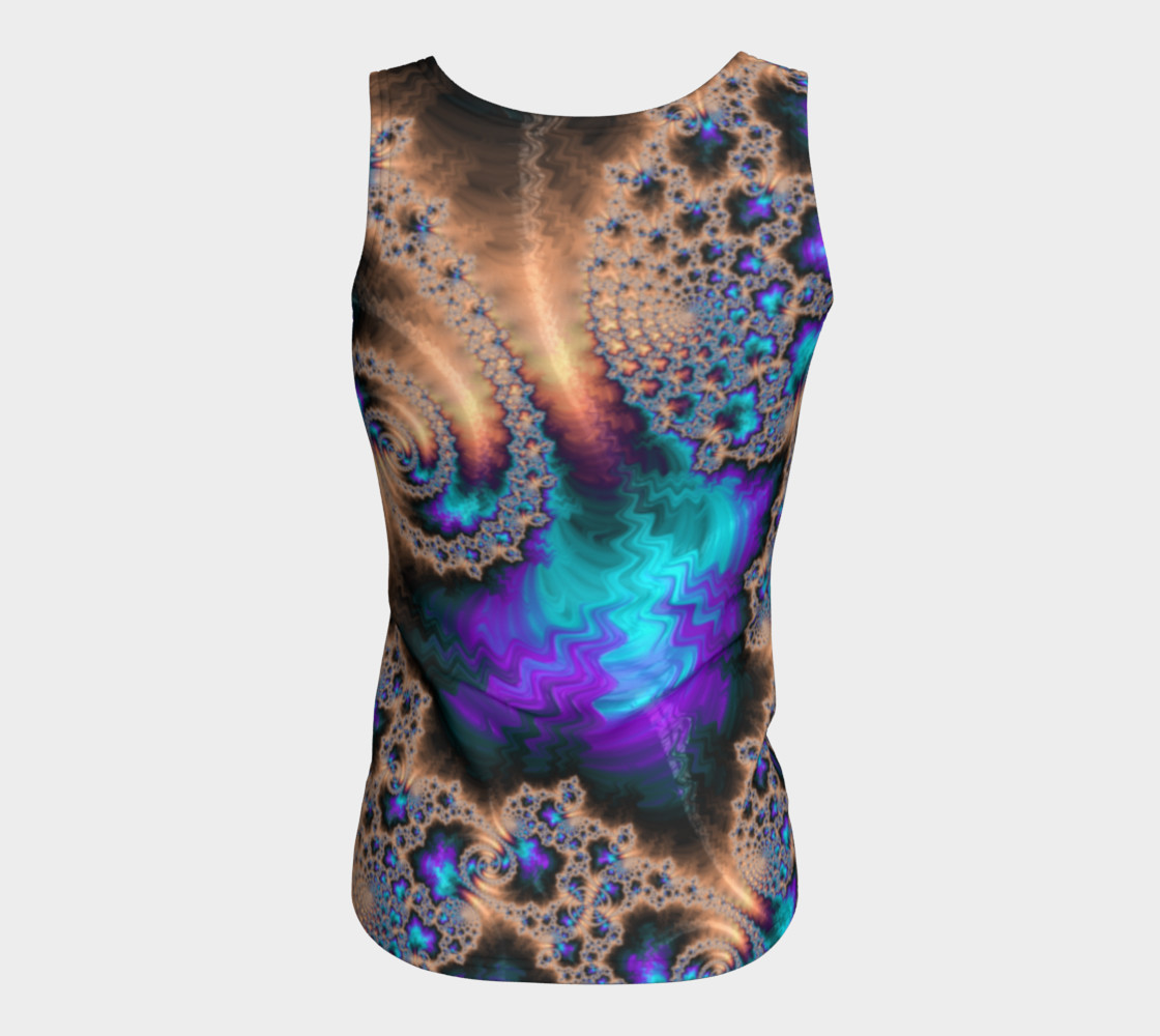 Electric Ocean Fitted Tank Top preview #6
