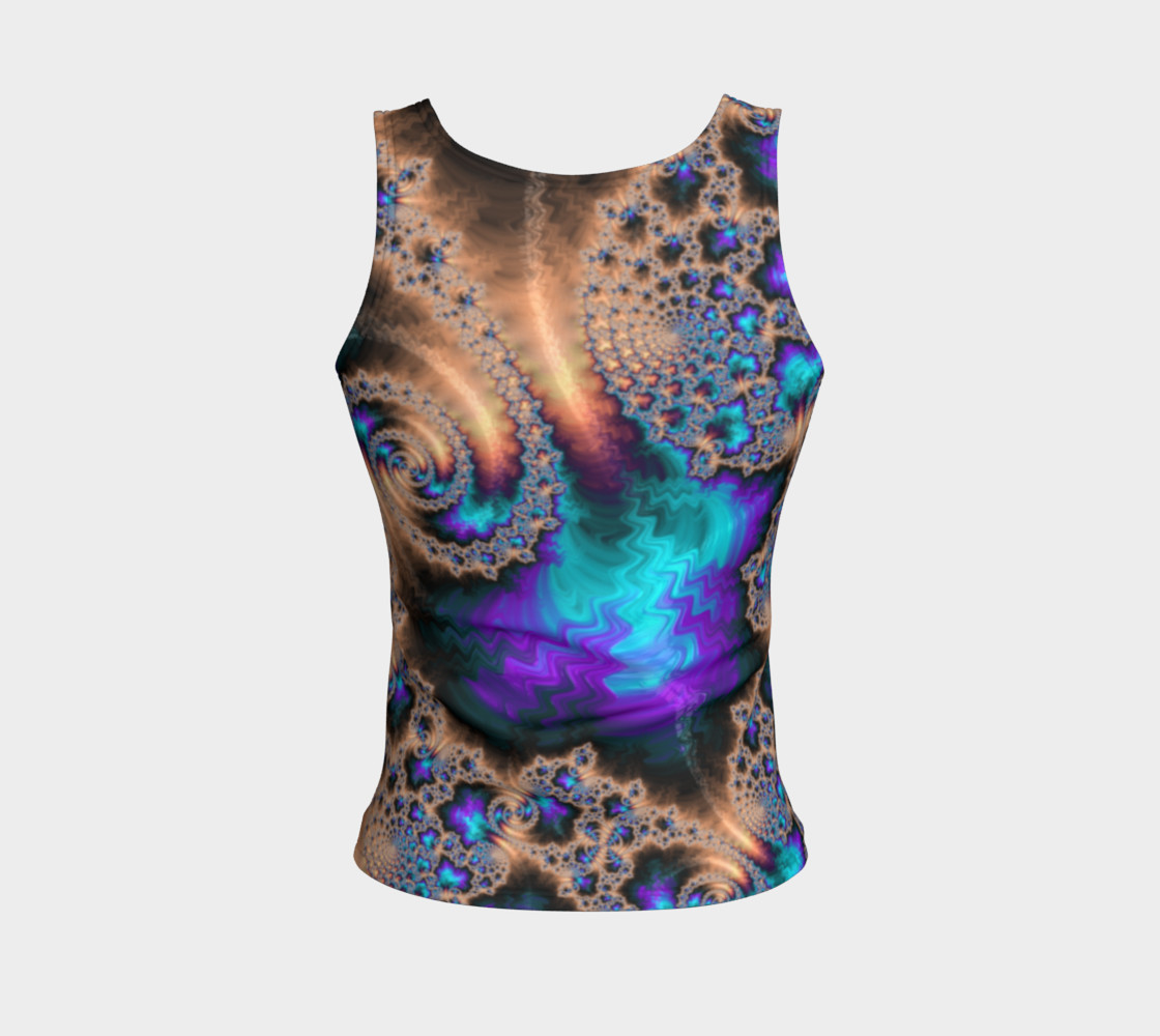 Electric Ocean Fitted Tank Top preview #2
