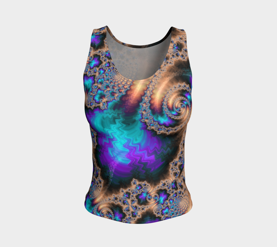 Electric Ocean Fitted Tank Top preview #1