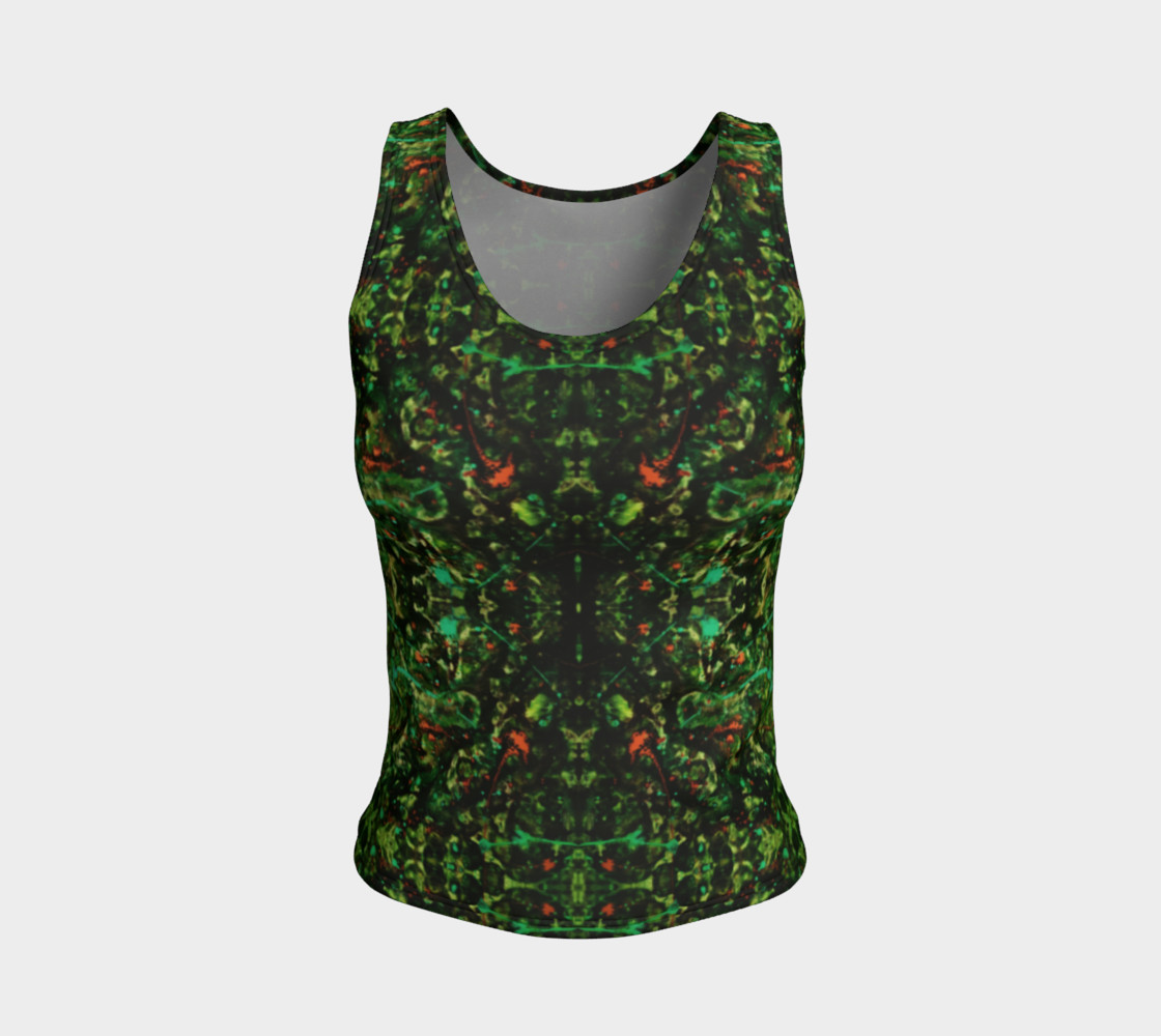 Jungle Velvet Fitted Tank Top 3D preview