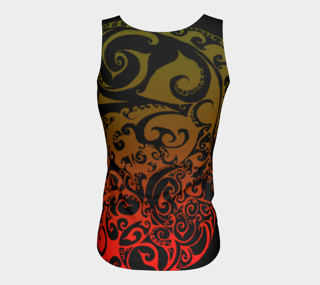 Aperçu de Autumnal Ombre Celtic Spiral Tank Top #6