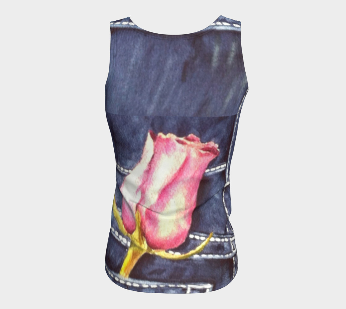Pink Rose Bud Tank Top preview #6