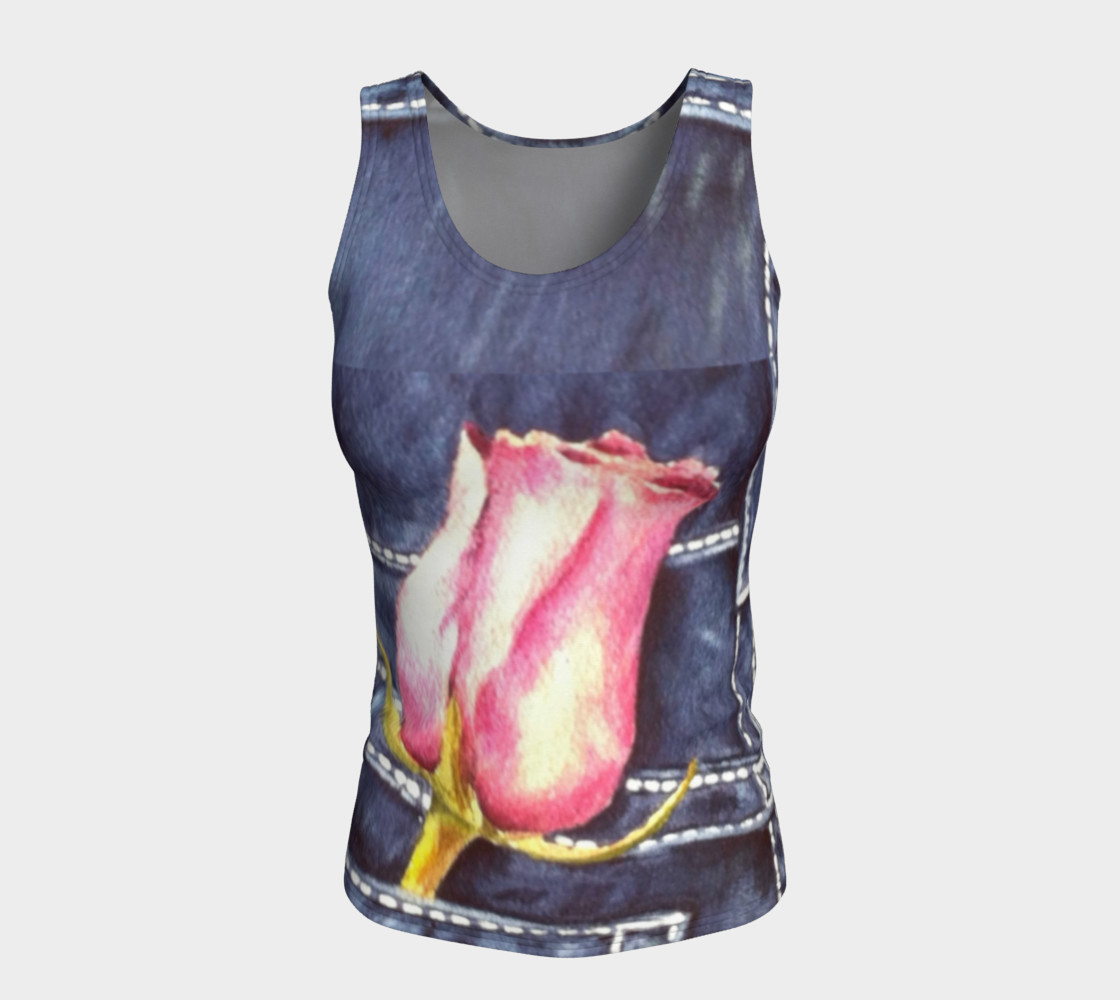 Pink Rose Bud Tank Top preview #5