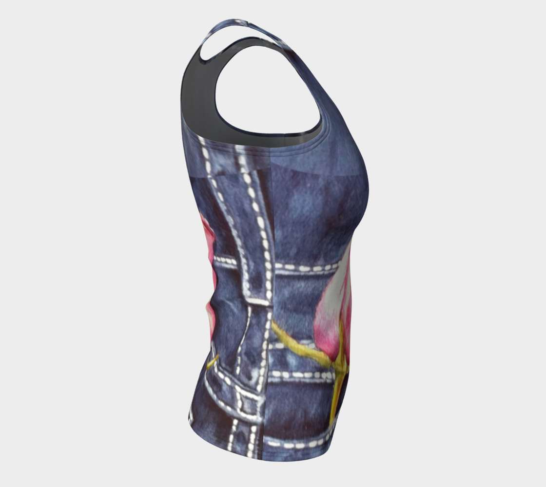 Pink Rose Bud Tank Top preview #8