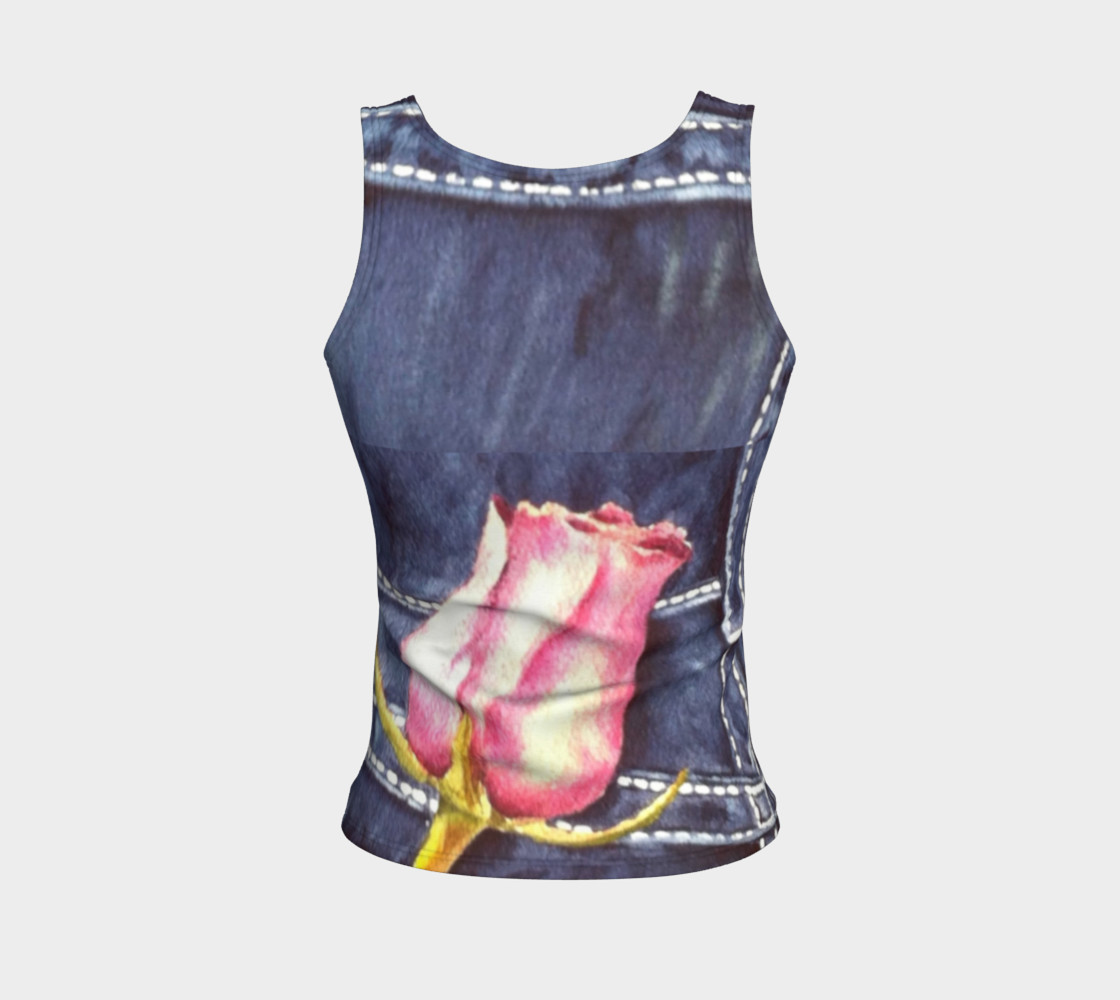 Pink Rose Bud Tank Top preview #2