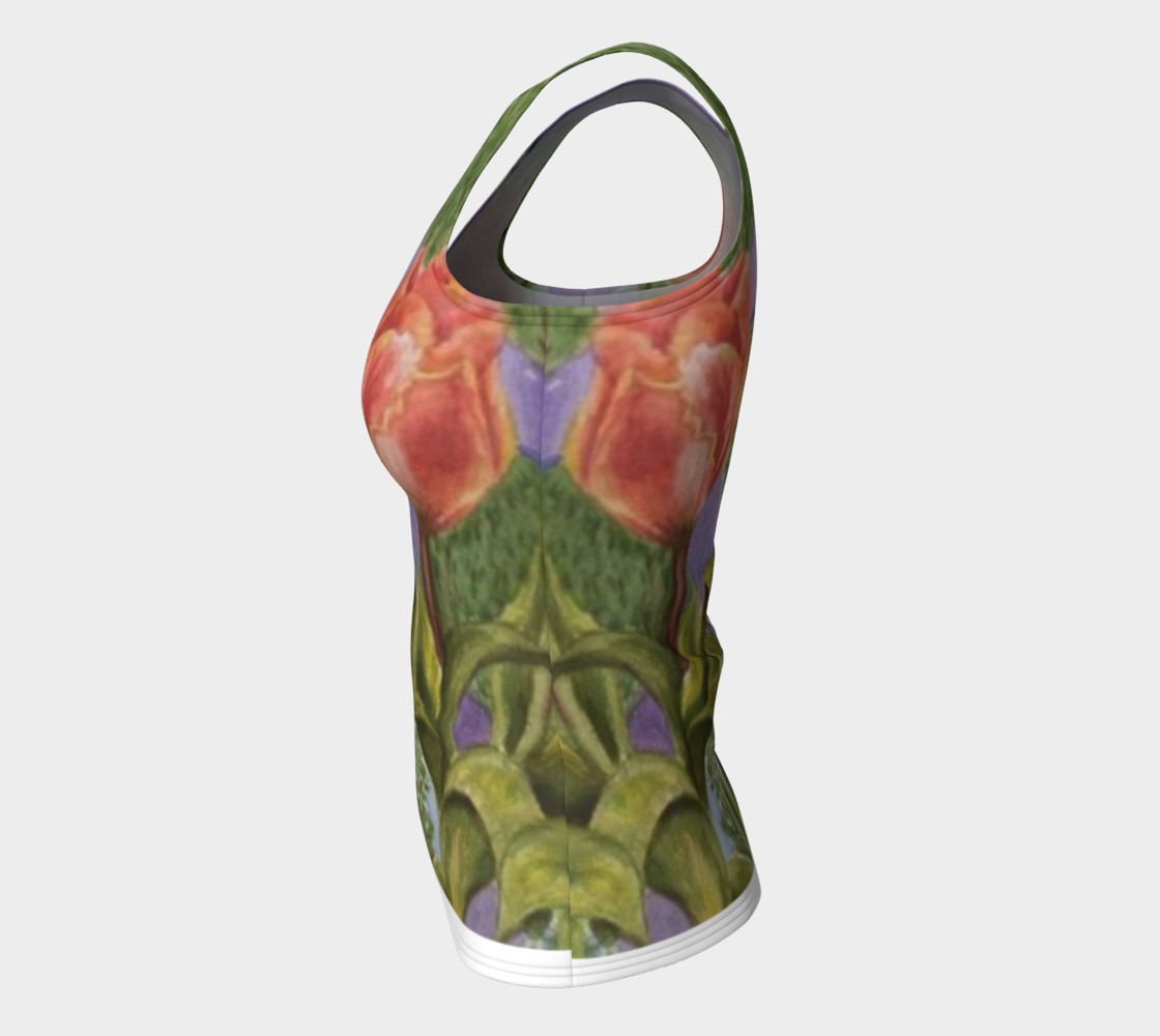 Orange Tulips Tank Top preview #7