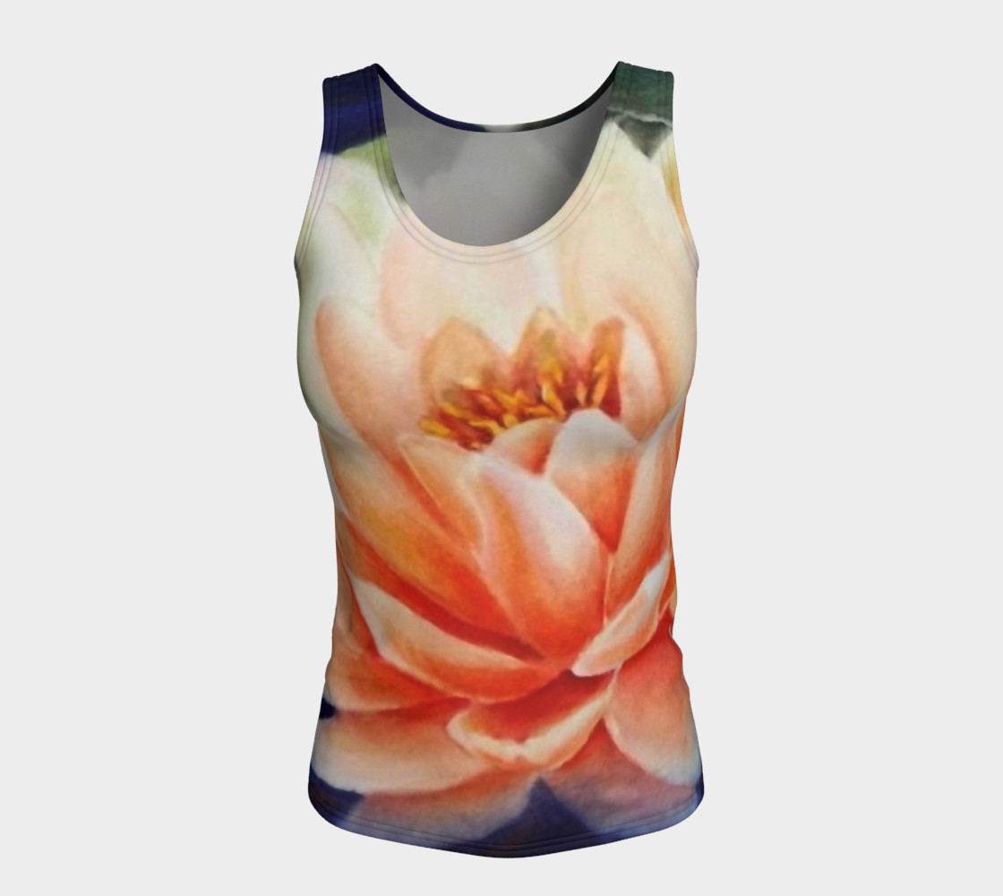 Orange Waterlily Tank Top preview #5