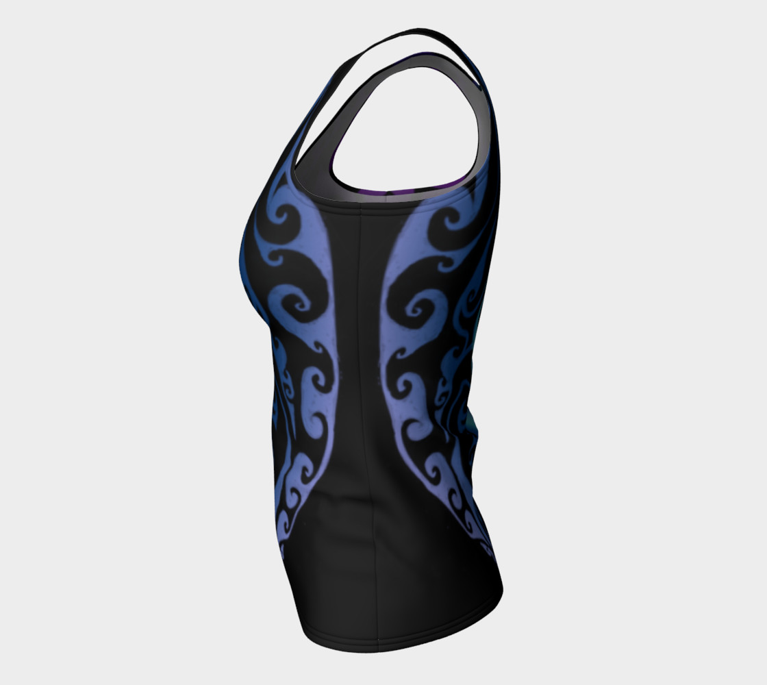 Aperçu de Ice Valkyrie Celtic Spiral Purple Blue Ombre Tank Top #7