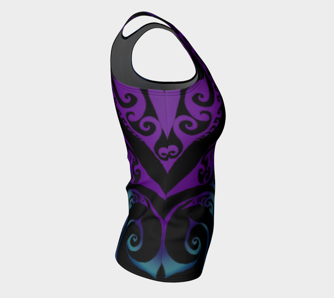 Aperçu de Ice Valkyrie Celtic Spiral Purple Blue Ombre Tank Top #8