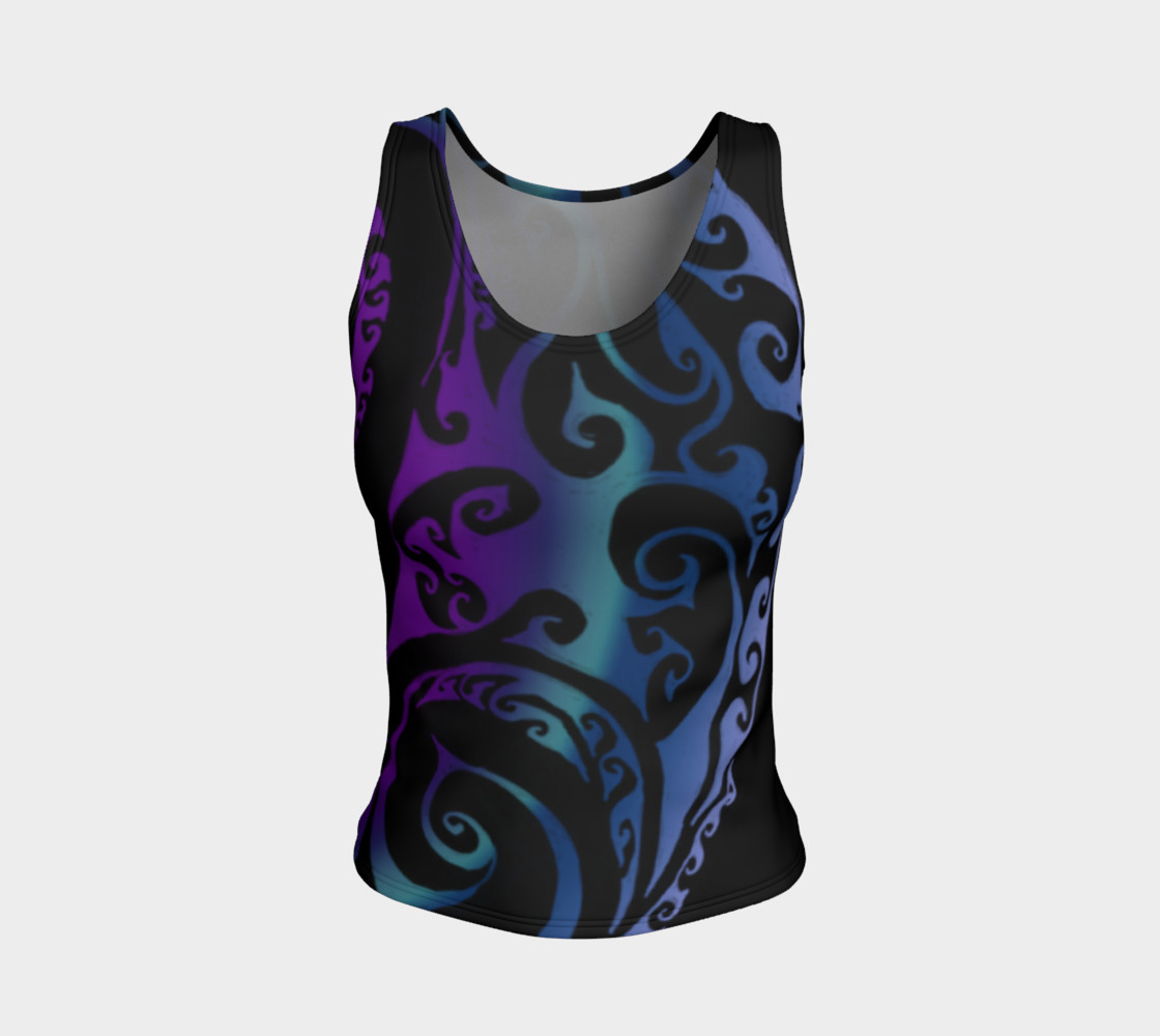 Aperçu de Ice Valkyrie Celtic Spiral Purple Blue Ombre Tank Top #1