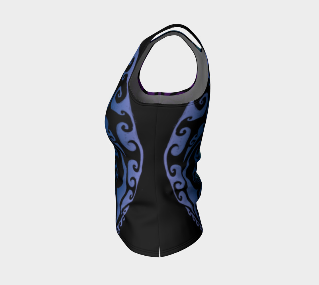 Aperçu de Ice Valkyrie Celtic Spiral Purple Blue Ombre Tank Top #3