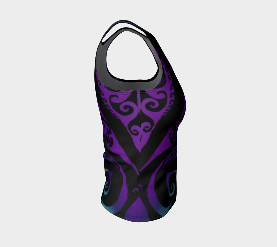 Aperçu de Ice Valkyrie Celtic Spiral Purple Blue Ombre Tank Top #4