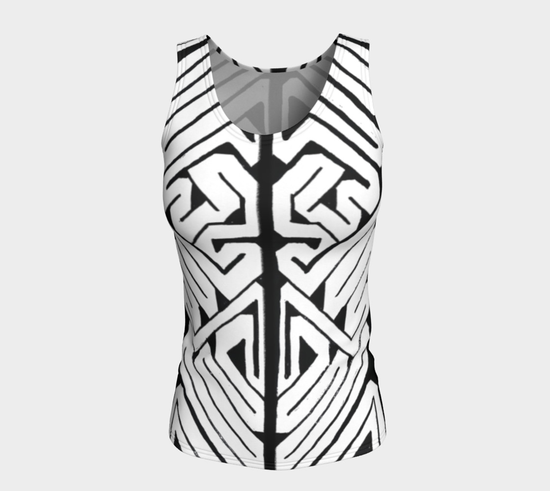 Shark Begone Celtic Keywork I Fitted Tank Top preview #5