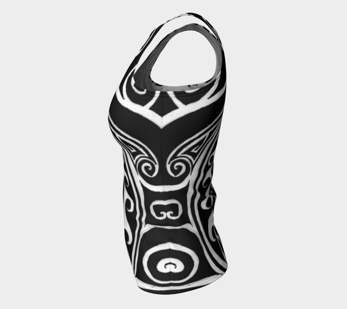 Aperçu de Shark Begone Celtic Spiral V Fitted Tank Top #7