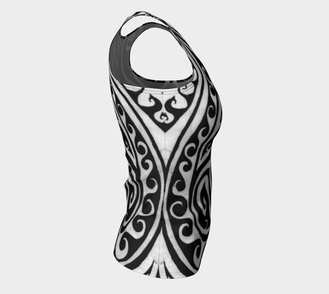Aperçu de Shark Begone Celtic Spiral V Fitted Tank Top #8