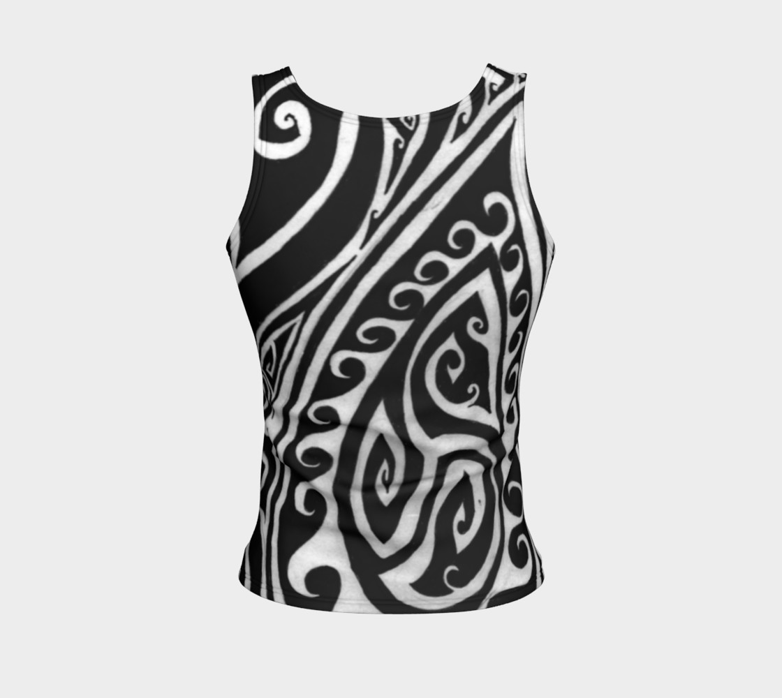 Aperçu de Shark Begone Celtic Spiral V Fitted Tank Top #2