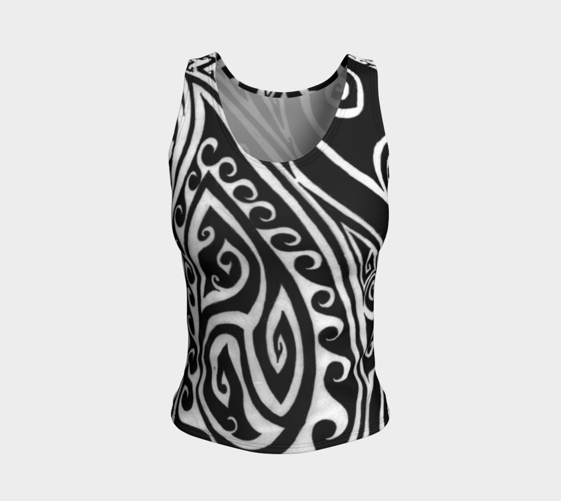 Aperçu de Shark Begone Celtic Spiral V Fitted Tank Top #1