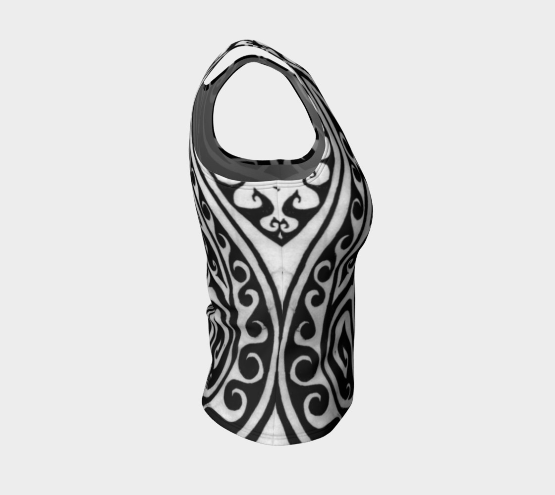 Aperçu de Shark Begone Celtic Spiral V Fitted Tank Top #4