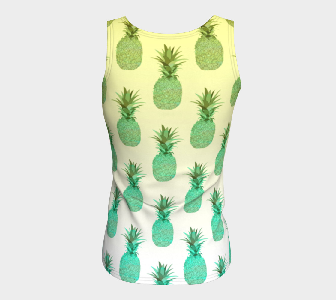 Mint Pineapples - Fitted Tank Top preview #6